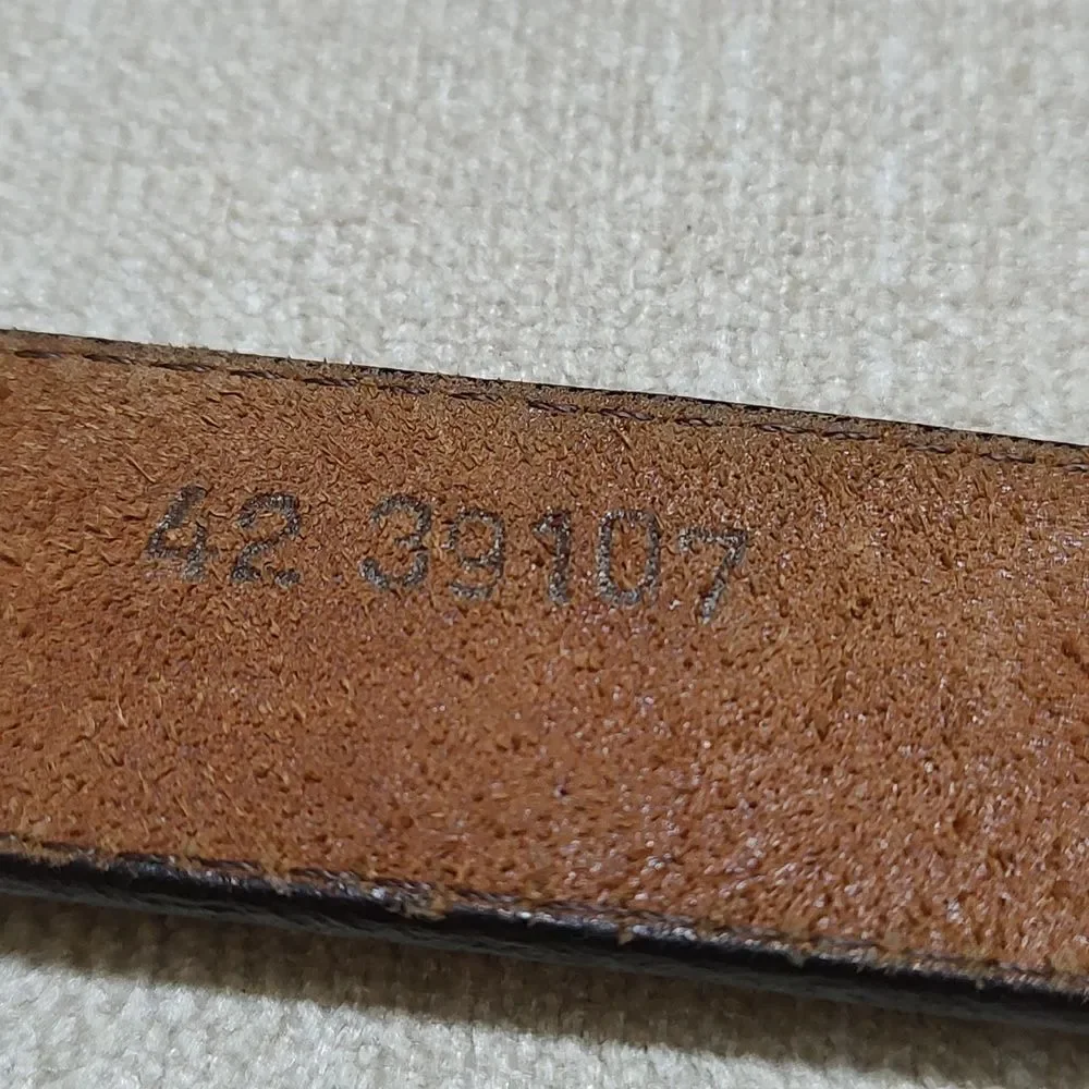 Brighton Men's Brown Leather Belt with Silver Buckle and Tip Size 42